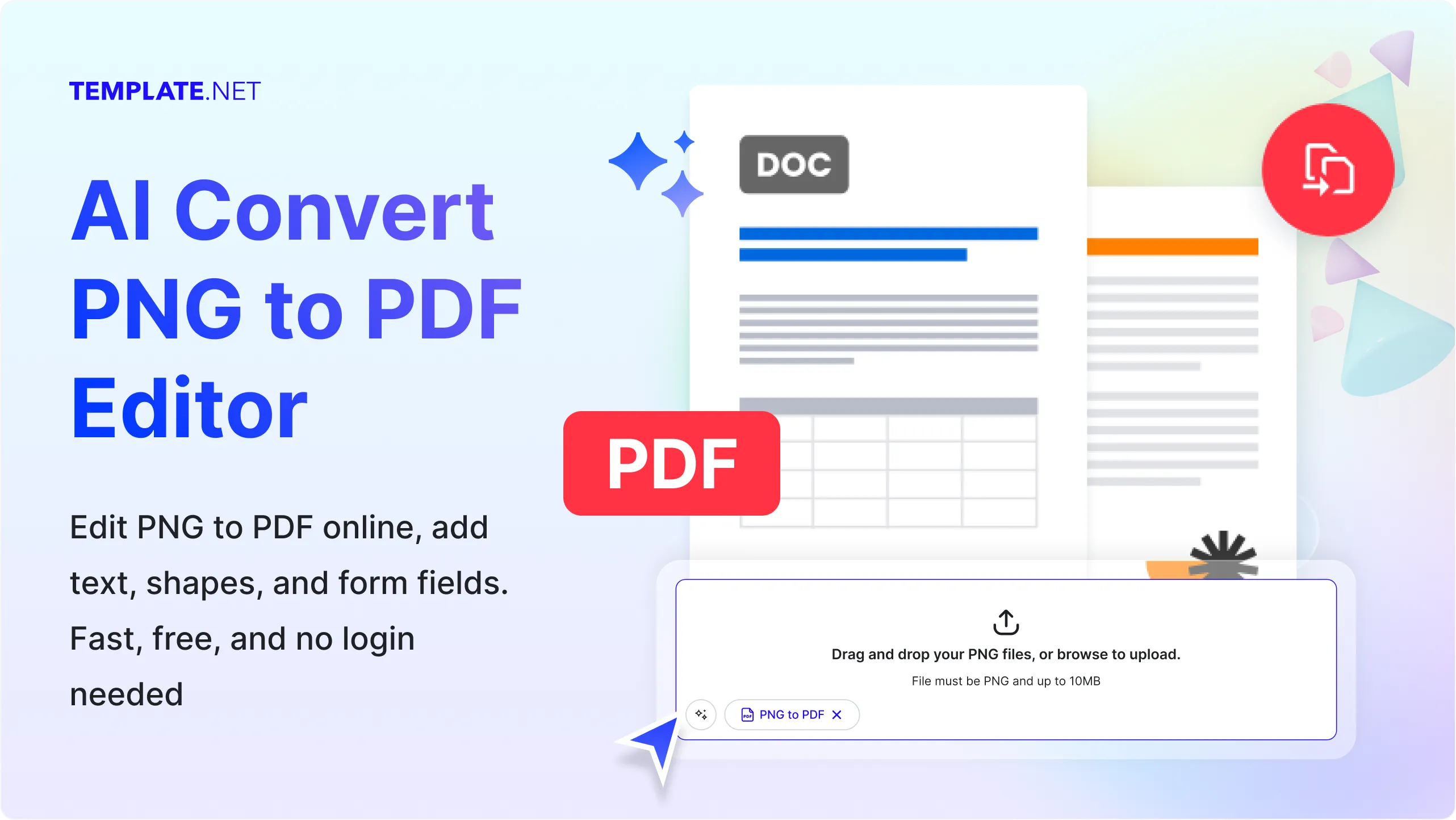 Free AI Convert PNG to PDF Editor, Online Image to PDF Converter